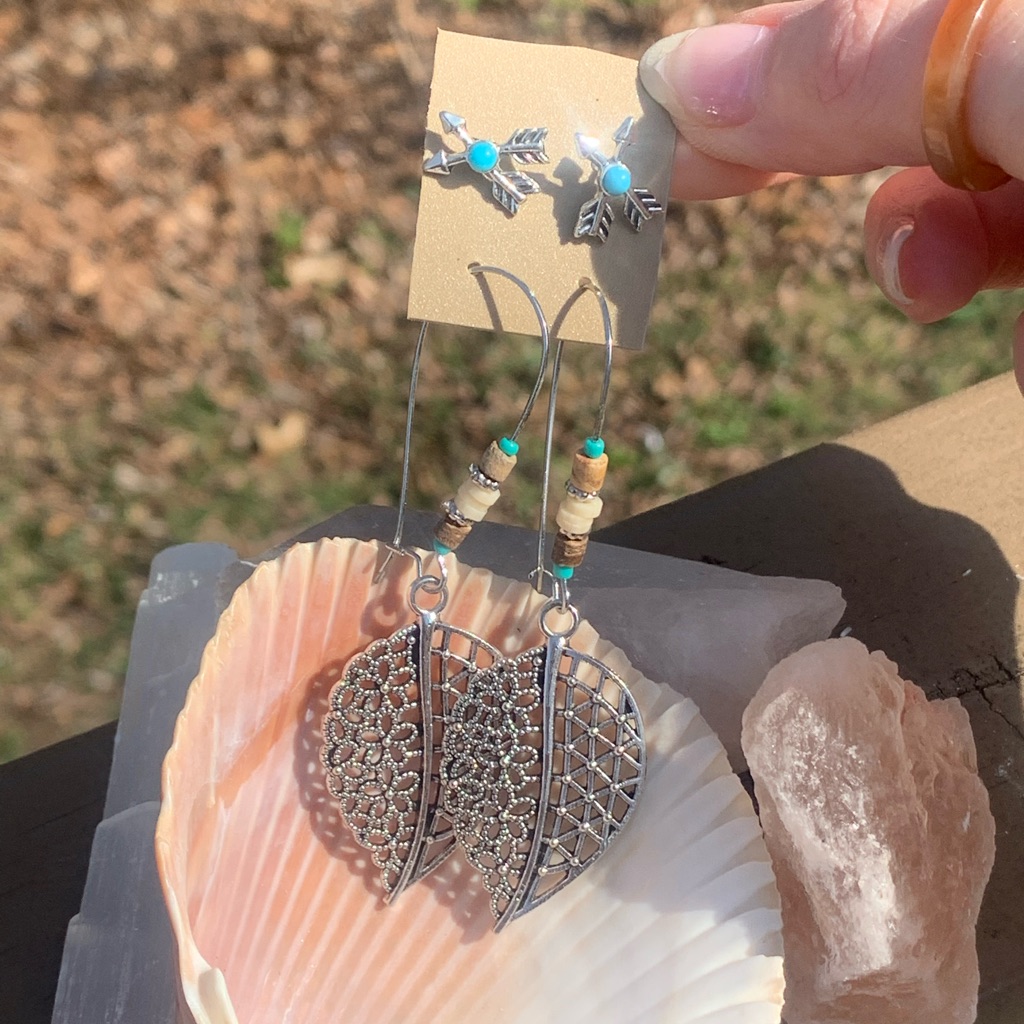 Statement Boho Leaf Earrings